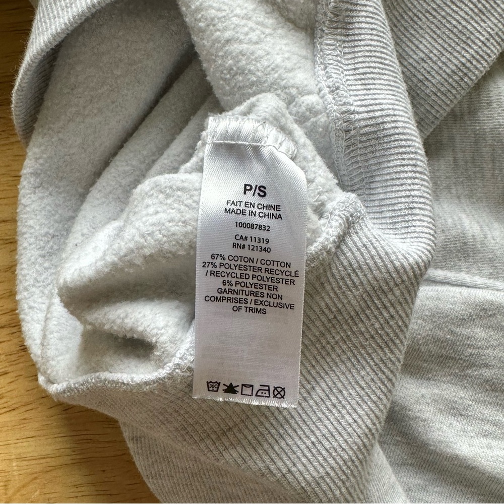 Garage Light Grey Cropped Zip Up Hoodie - Picture 4 of 6
